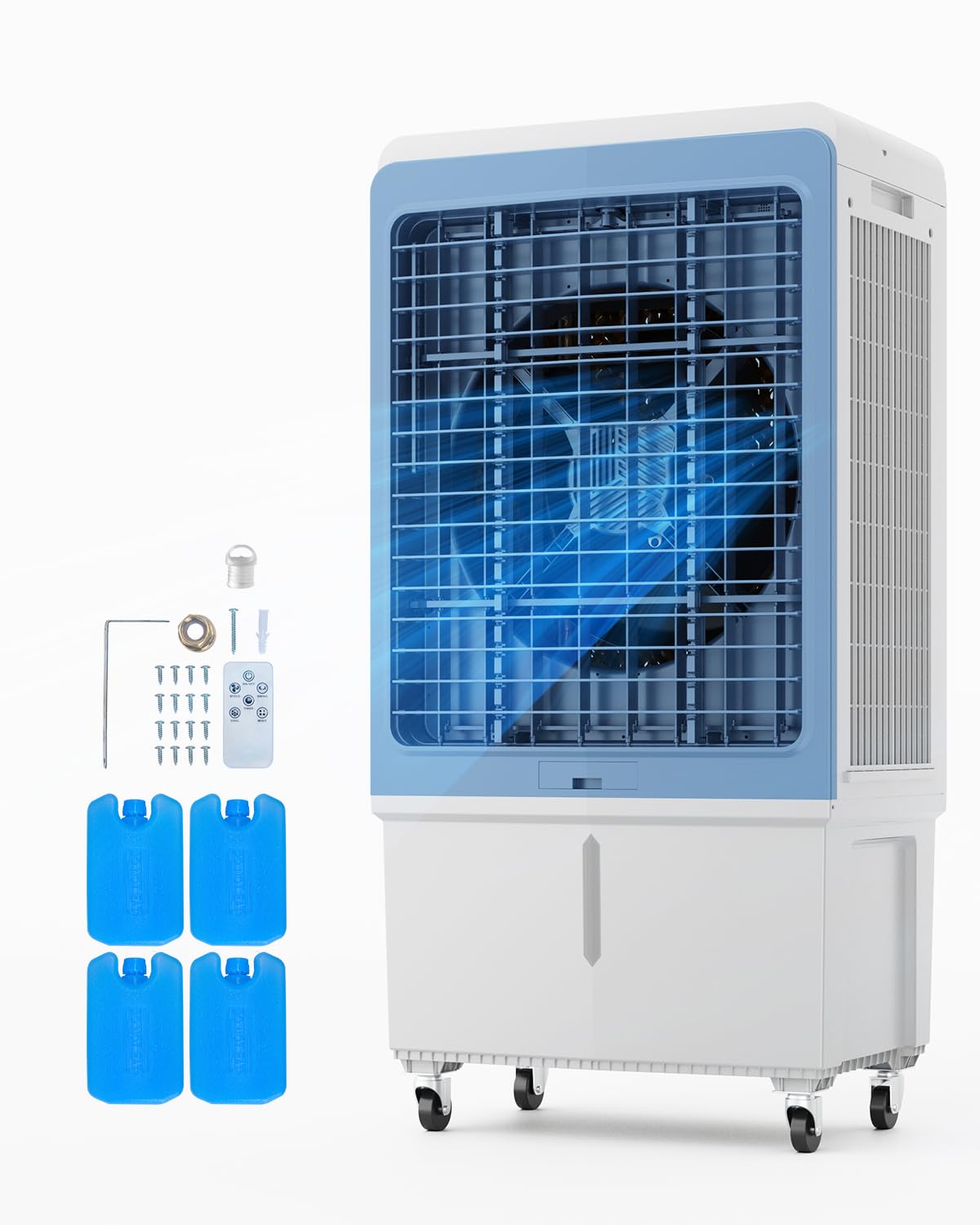 VEVOR Evaporative Air Cooler, Portable Cooling Fan, 12H Timer, 4 Ice Boxes | 412