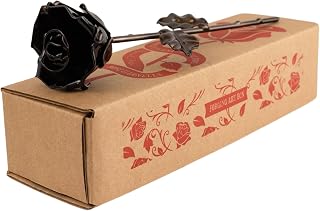 Forging Art Bcn® Hand Forged Eternal Wrought Iron Rose (Bronze)