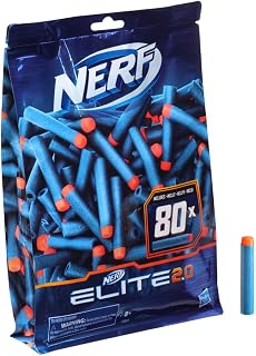 Nerf Elite 2.0 80-Dart Refill Pack - 80 Official Nerf Elite 2.0 Foam Darts - Compatible with All Nerf Blasters That Use Elite Darts