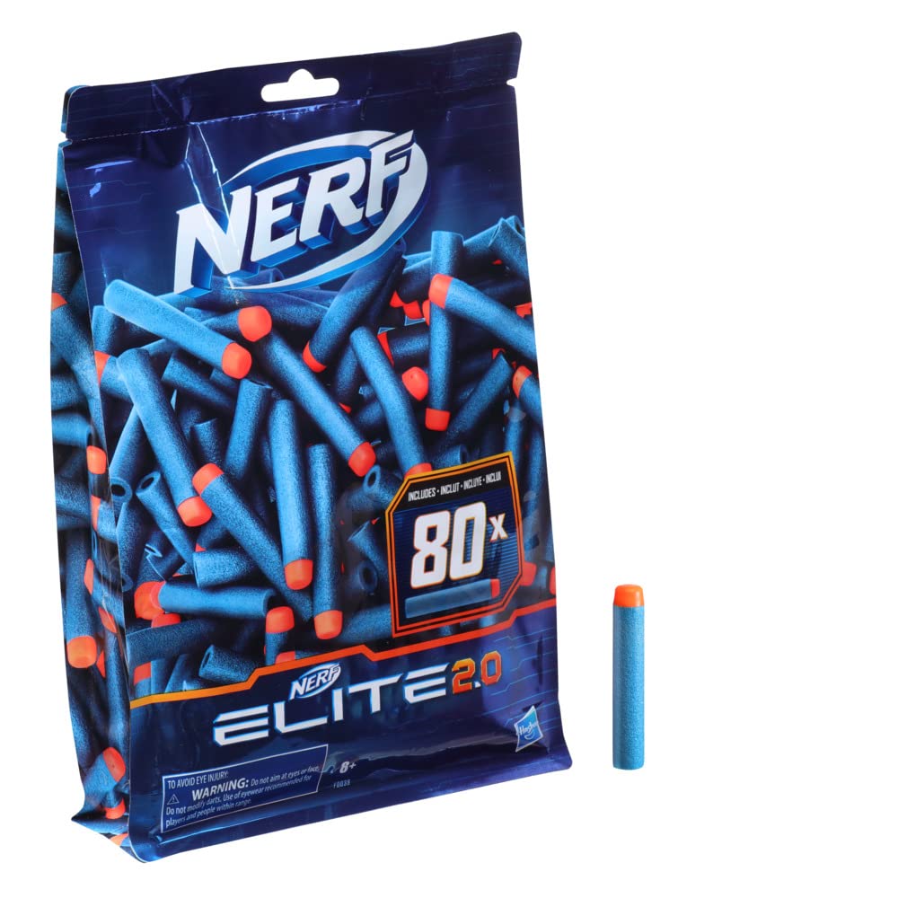 Nerf Elite 2.0 80-Dart Refill Pack - 80 Official Nerf Elite 2.0 Foam Darts - Com