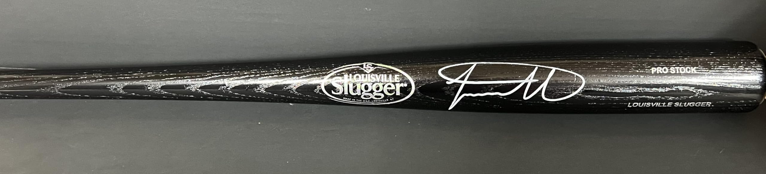 Jackson Merrill Padres Auto Signed Black Louisville Slugger Bat Beckett Hologram