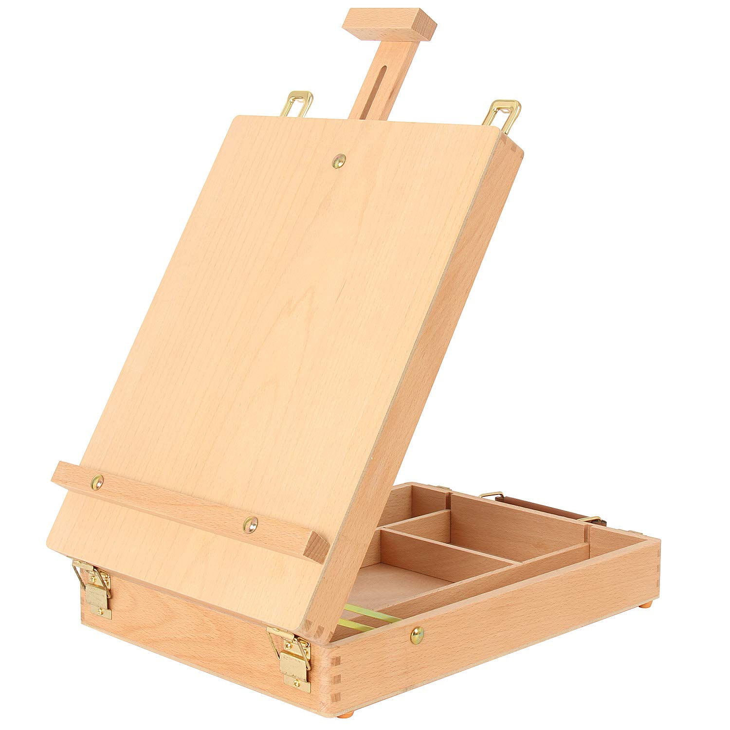 Art Supplies Box Easel Sketchbox Painting Storage Box, Adjust Wood Tabletop Ease