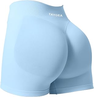 TAYOEA Sports Shorts Women's Scrunch Short Sports Trousers Push Up Short Leggings Butt Lifting Gym Short Seamless Workout Cycling Shorts Women