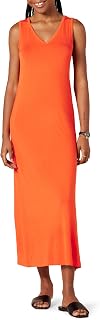 Amazon Essentials Womens Jersey V-Neck Tank Maxi Length Dress