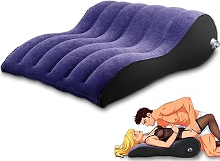 Sex Cushion Inflatable Sex Pillow PVC Flocking Sex Chair Travel Pillow Magic Cushion Body Support Pillow, Used for Couple Positioning, Deeper Position …