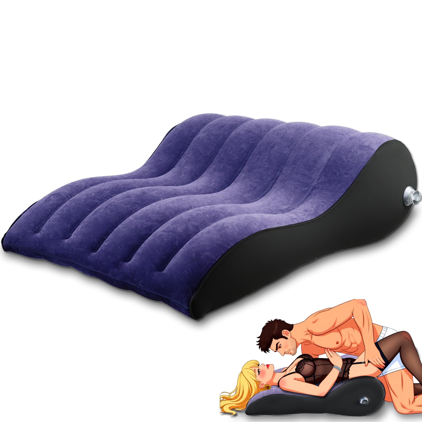Sex Cushion Inflatable Sex Pillow PVC Flocking Sex Chair Travel Pillow Magic Cus