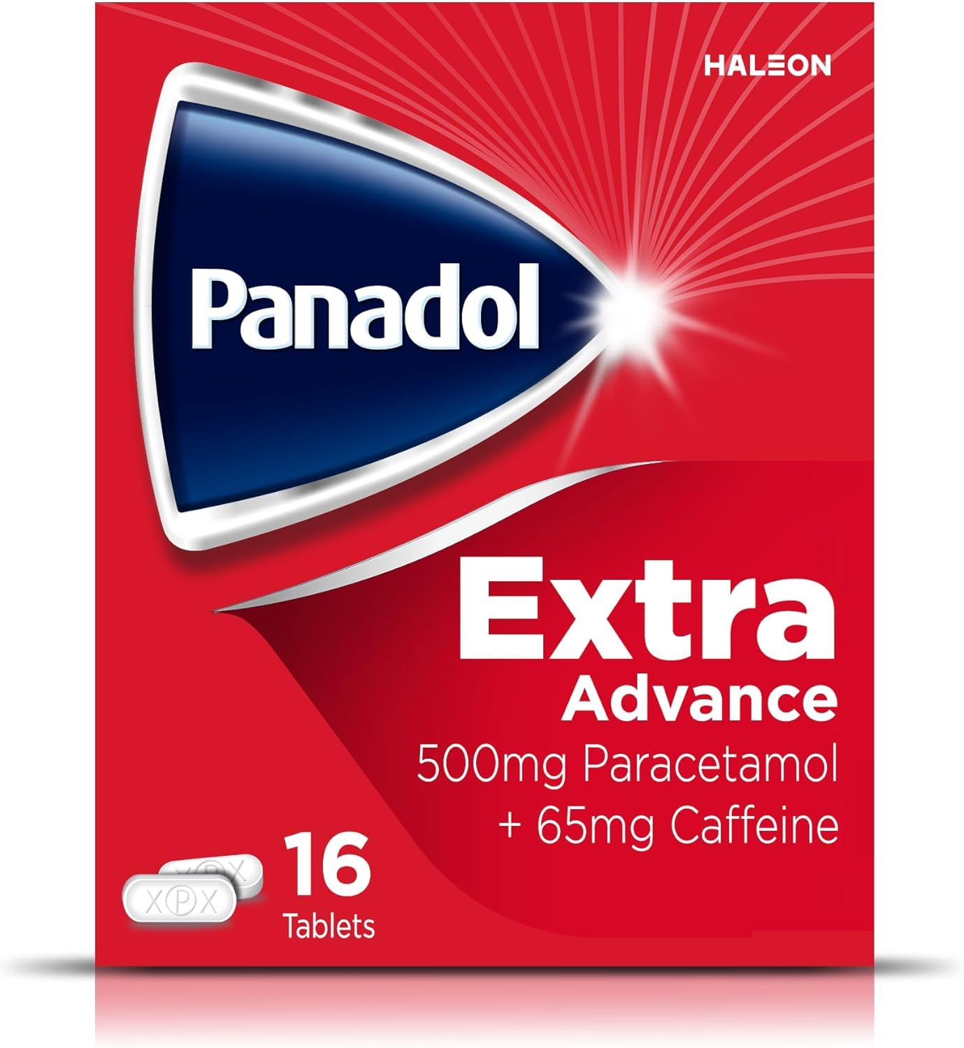 Panadol Extra Advance Painkillers, 500mg Paracetamol Tablets with 65mg Caffeine,