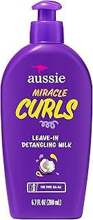Aussie Miracle Curls with Coconut Oil, Paraben Free Detangling Milk Treatment, 6.7 fl oz