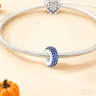 1 breloque tendance en argent 925 avec diamant blanc pour femme - Pour la fabrication de bijoux et les tenues quotidiennes - Décoration de bijoux assortie pour femme - Cadeau pour maman - Tendances de