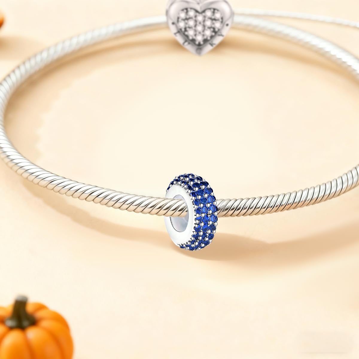 1 breloque tendance en argent 925 avec diamant blanc pour femme - Pour la fabric