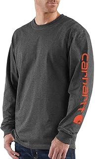 Carhartt Men's Big & Tall Signature Sleeve Logo Long Sleeve Tee Original Fit K231