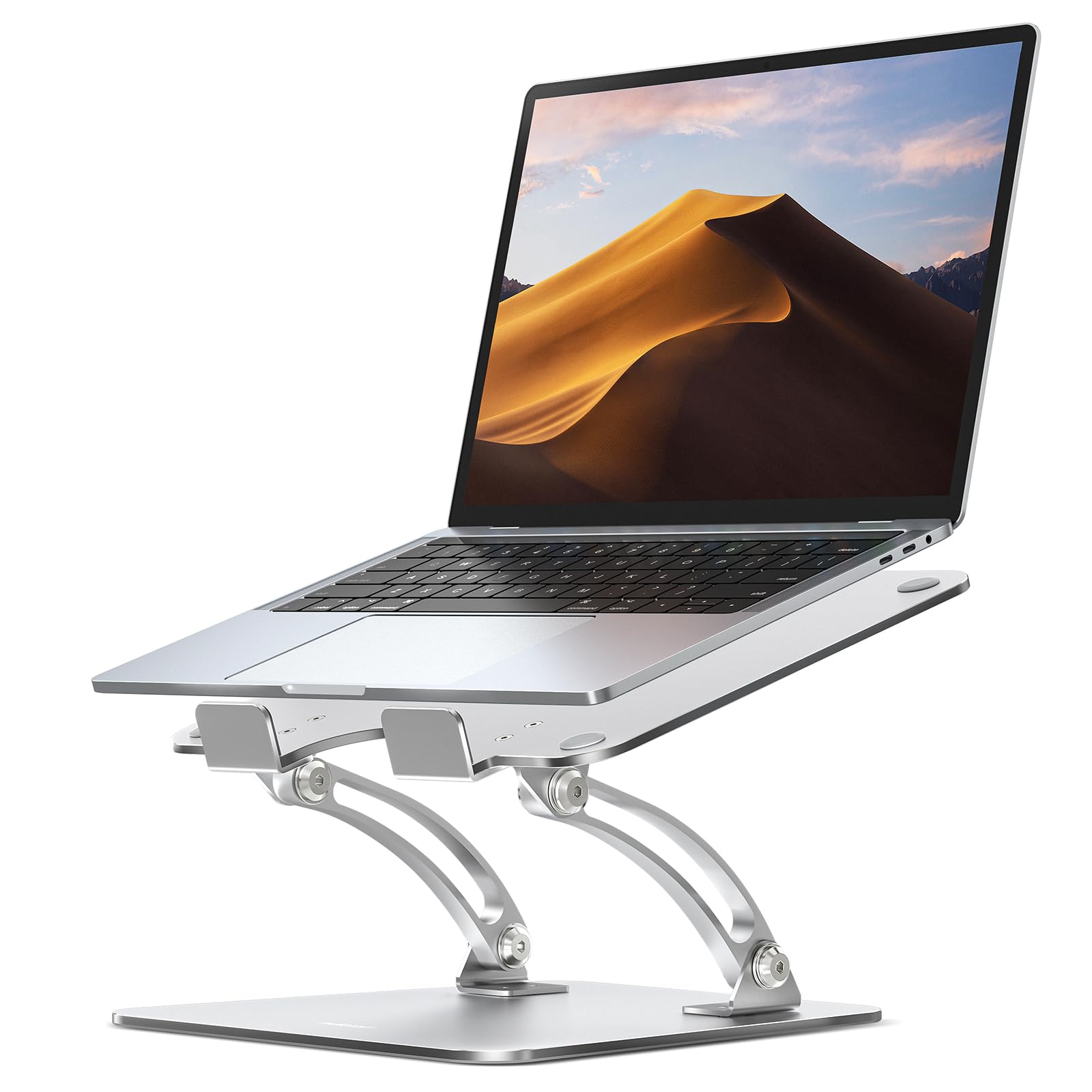 Nulaxy Ergonomic Adjustable Laptop Stand for Desk, Dual Foldable Computer Riser 