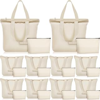 Silkfly Canvas Tote Bags Zipper Bulk