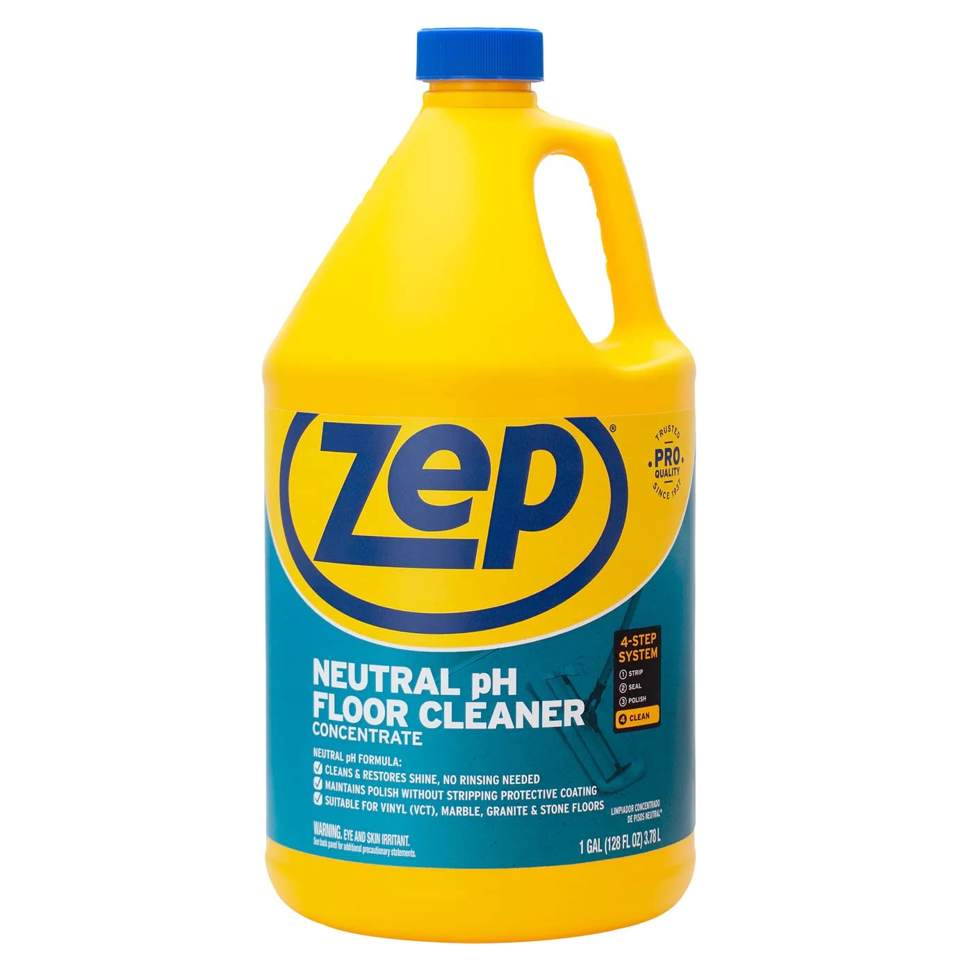 Zep Neutral PH Industrial Floor Cleaner - 1 Gallon - ZUNEUT128 - Concentrated Pr
