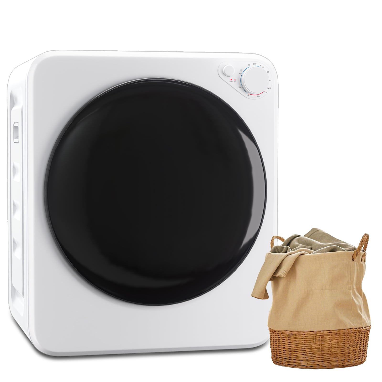 Erivess 1.8 cu.ft Portable Clothes Dryer with 5 Modes, 800W Compact Dryer with S
