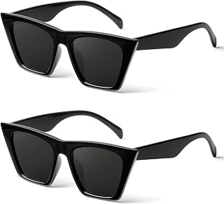 NSSIW Cat Eye Sunglasses for Women, Polarized UV400 Protection Big Frame