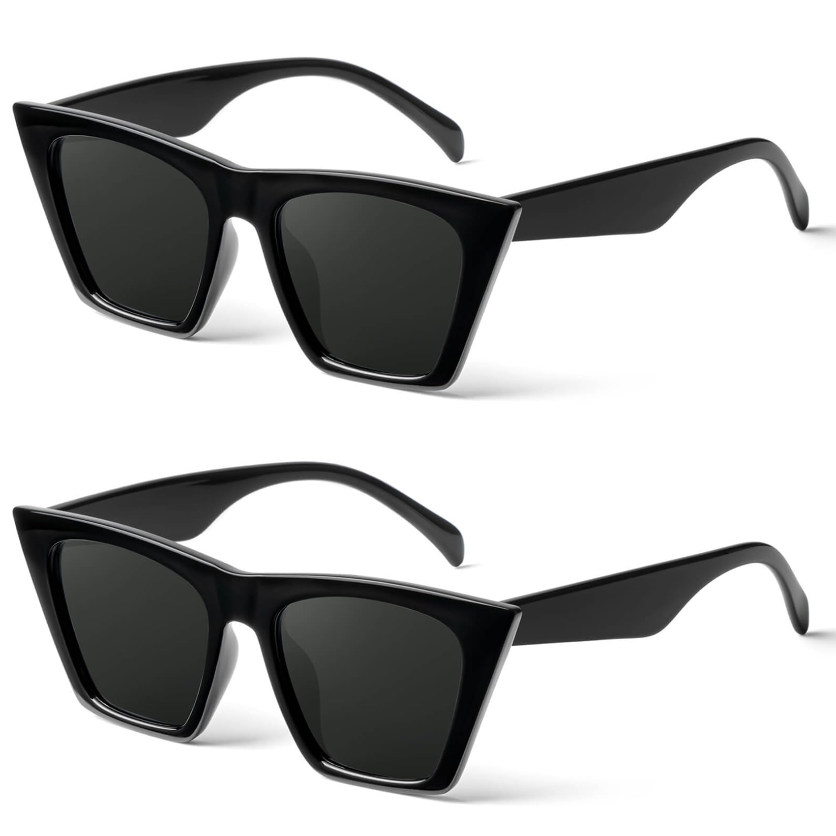 NSSIW Cat Eye Sunglasses for Women, Polarized UV400 Protection Big Frame