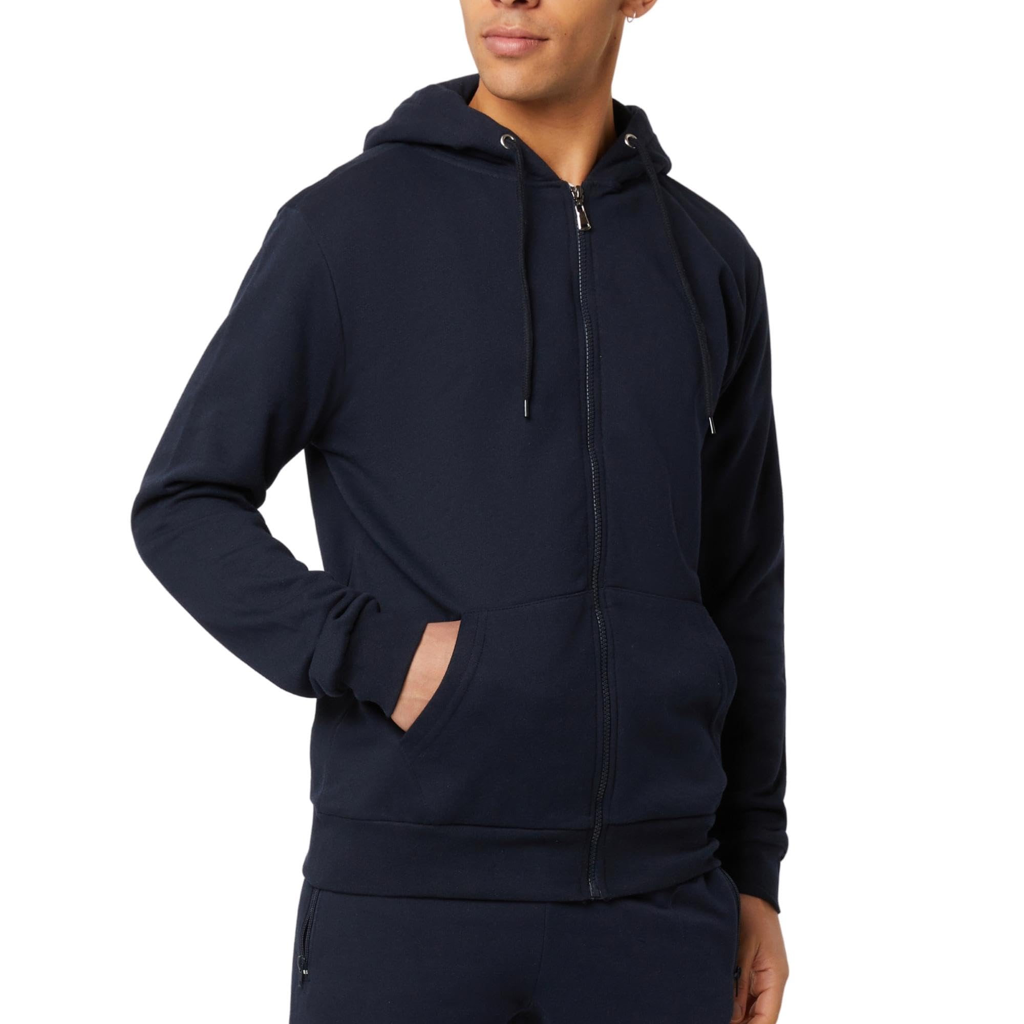 FM London Hoodie with zip for men, hoodie with zip, ideal for leisure and sports