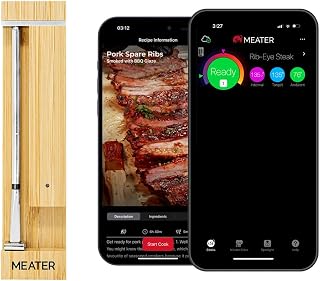MEATER Pro: Smart Bluetooth Wireless Meat Thermometer Digital | 550°C Heat Resistance | Long Range | Certified Accuracy | BBQ, Oven, Grill, Smoker, Air Fryer, Deep Fryer