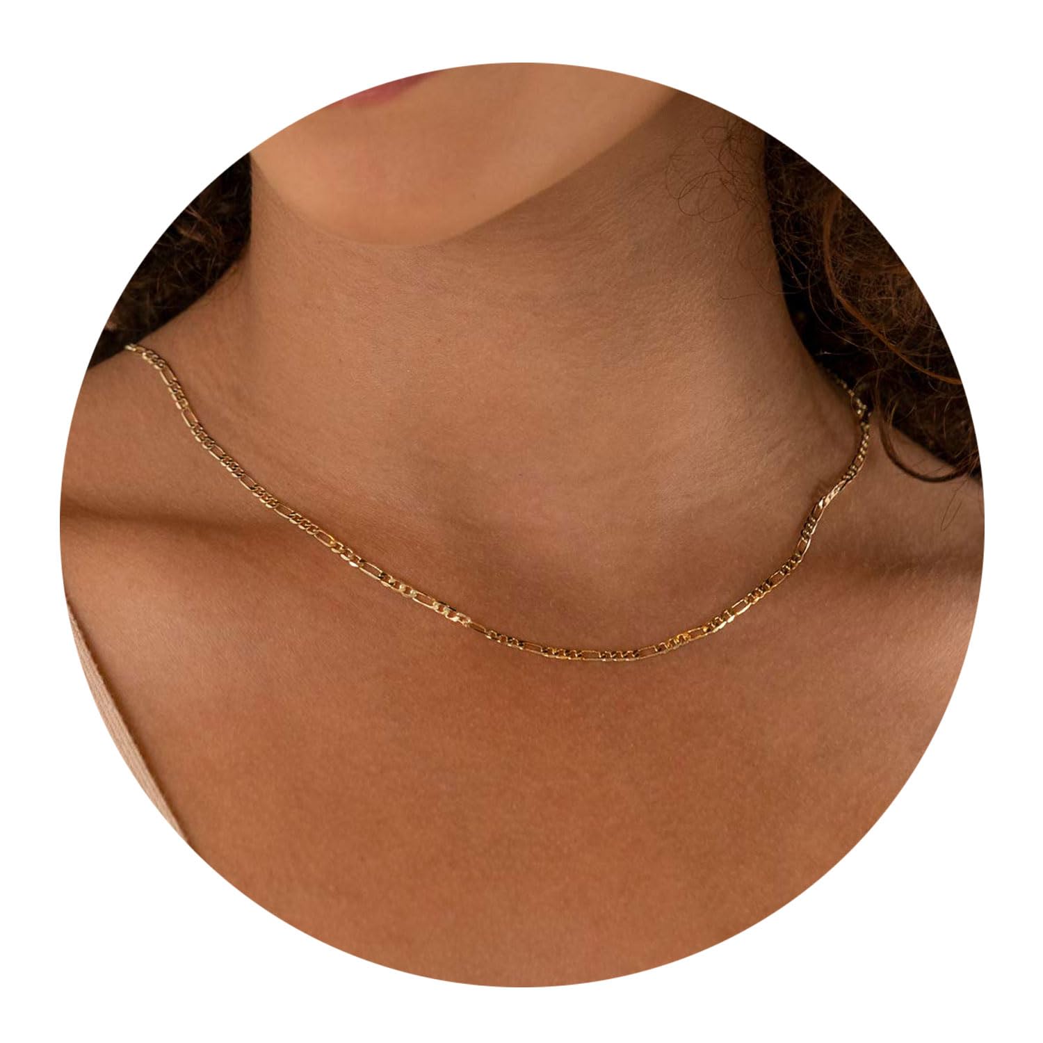 Link Chain Necklace Adjustable Length Unisex Simple Chain Pendant Minimalist Jew