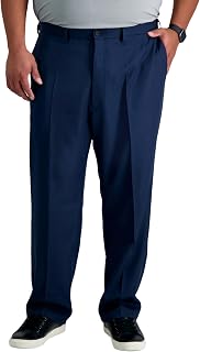 Haggar - Cool 18 Pro Heather Classic Fit Flat Front Casual Pant, Men's Casual Trousers