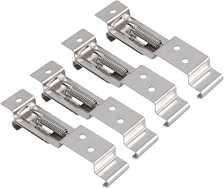 4 Pcs Trailer Number Plate Holder, License Plate Bracket, Stainless Steel Number Plate Clips, Frame Number Plate Holders Stainless Spring Loaded Steel for Trailers Caravans