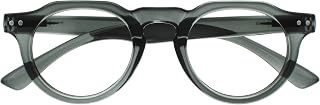 OPULIZE RIO Blue Light Filter Reading Glasses - Flat Top Frame - Green - Men and Women - Spring Hinges - B53-6 - +1.00