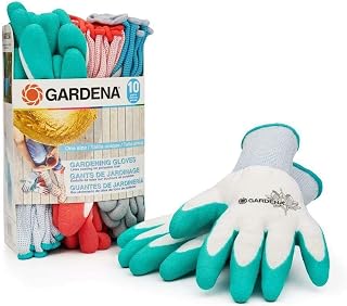 Gardena Latex Gardening Gloves, 10 Count