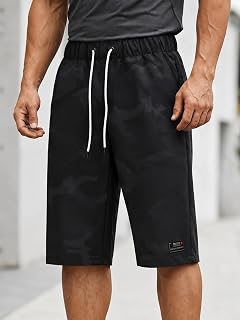 Men's Cargo Shorts Adjustable Drawstring Waist Lightweight with Pockets