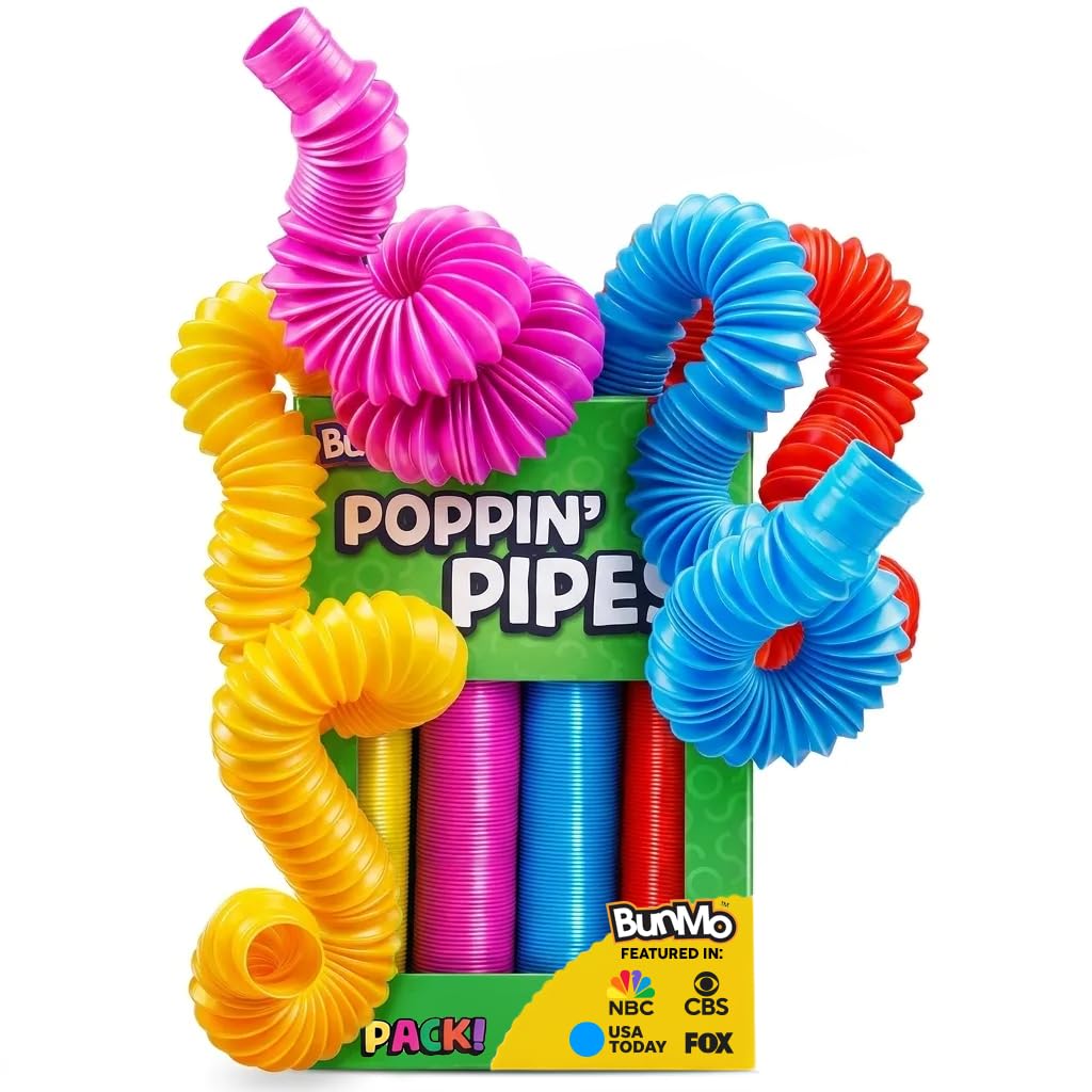 BUNMO Pop Tubes - Sensory Toys - Fidget Toys - Imaginative Play & Stimulating Cr