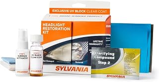 SYLVANIA Headlight Restoration Kit, Restores to Like-New Condition | Keeps Headlights Clear and Like-New with a Durable, Long-Lasting UV-Protective Coating for Easy At-Home Use