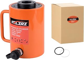 HZLZRZ 30T Hydraulic Cylinder Jack Hollow Single Acting Hydraulic Ram Cylinder, Hydraulic Lifting Cylinders 2"(50mm) and Porta Power Kit(RCH-302)