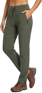 TBMPOY Women's Hiking Pants Lightweight Quick Dry Water Resistant Pants with Zipper Pockets