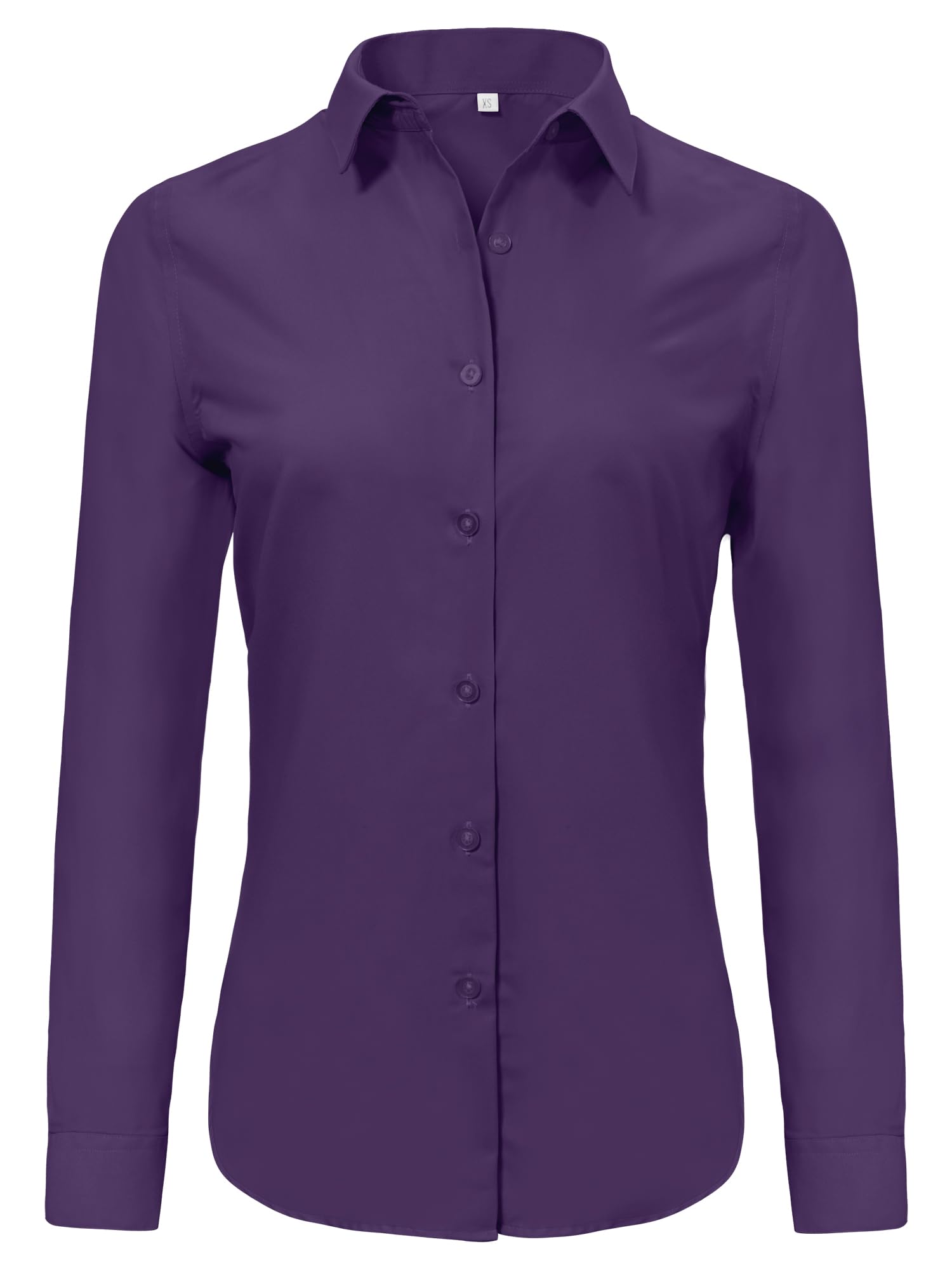 Ruisin Women Soft Modal Wrinkle Free Button Down Short Sleeve Shirts for Work Fo