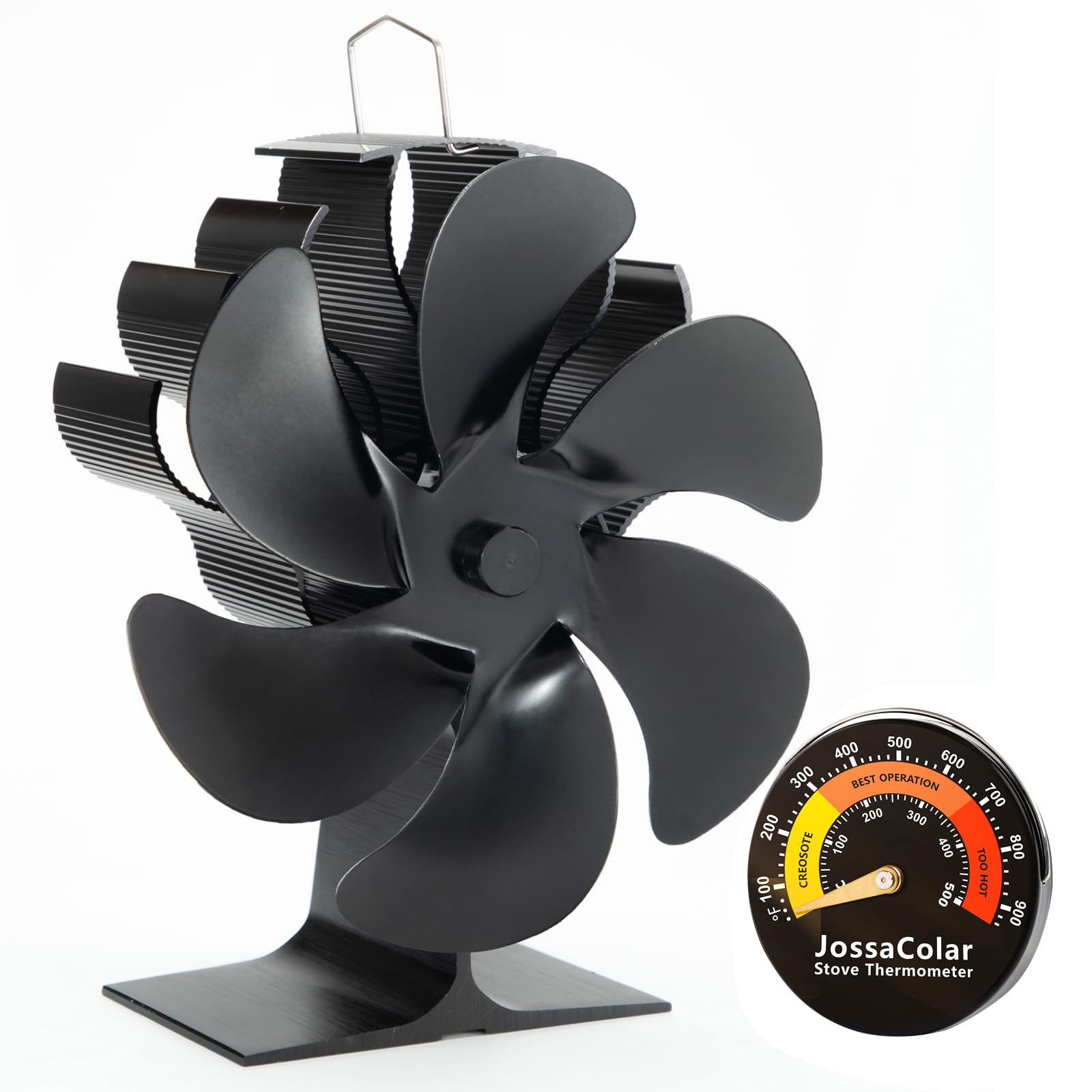 JossaColar Log Burner Fan Silent Operation | 6-Blade Stove Fans Log Burners | Wo