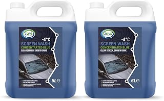 Screenwash 2x 5 Litre - Screen Wash for Cars, Windscreen - Concentrate & Effective to -4°C - Car Screen Washer Fluid & Windscreen Cleaner.