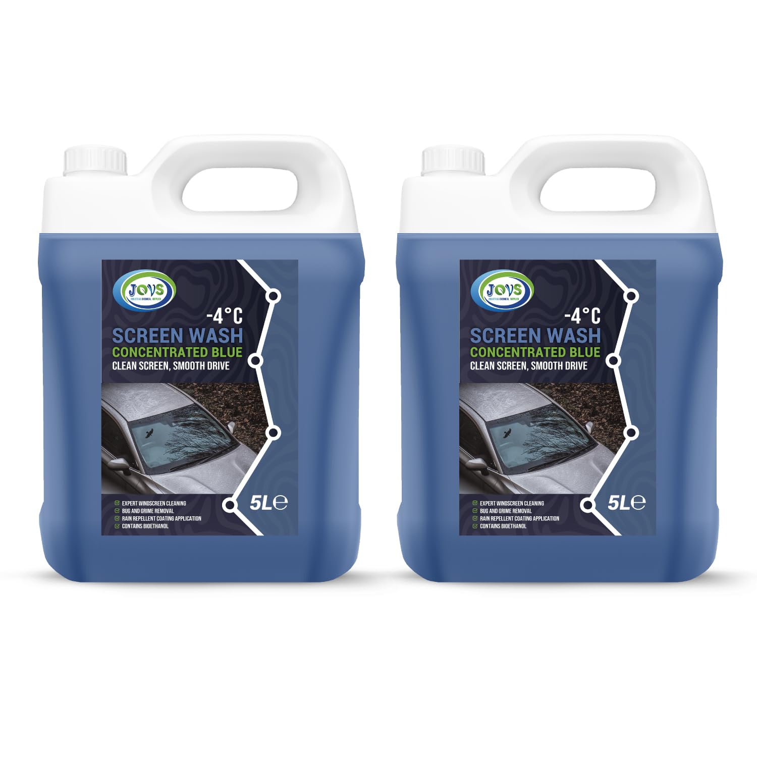 Screenwash 2x 5 Litre - Screen Wash for Cars, Windscreen - Concentrate & Effecti