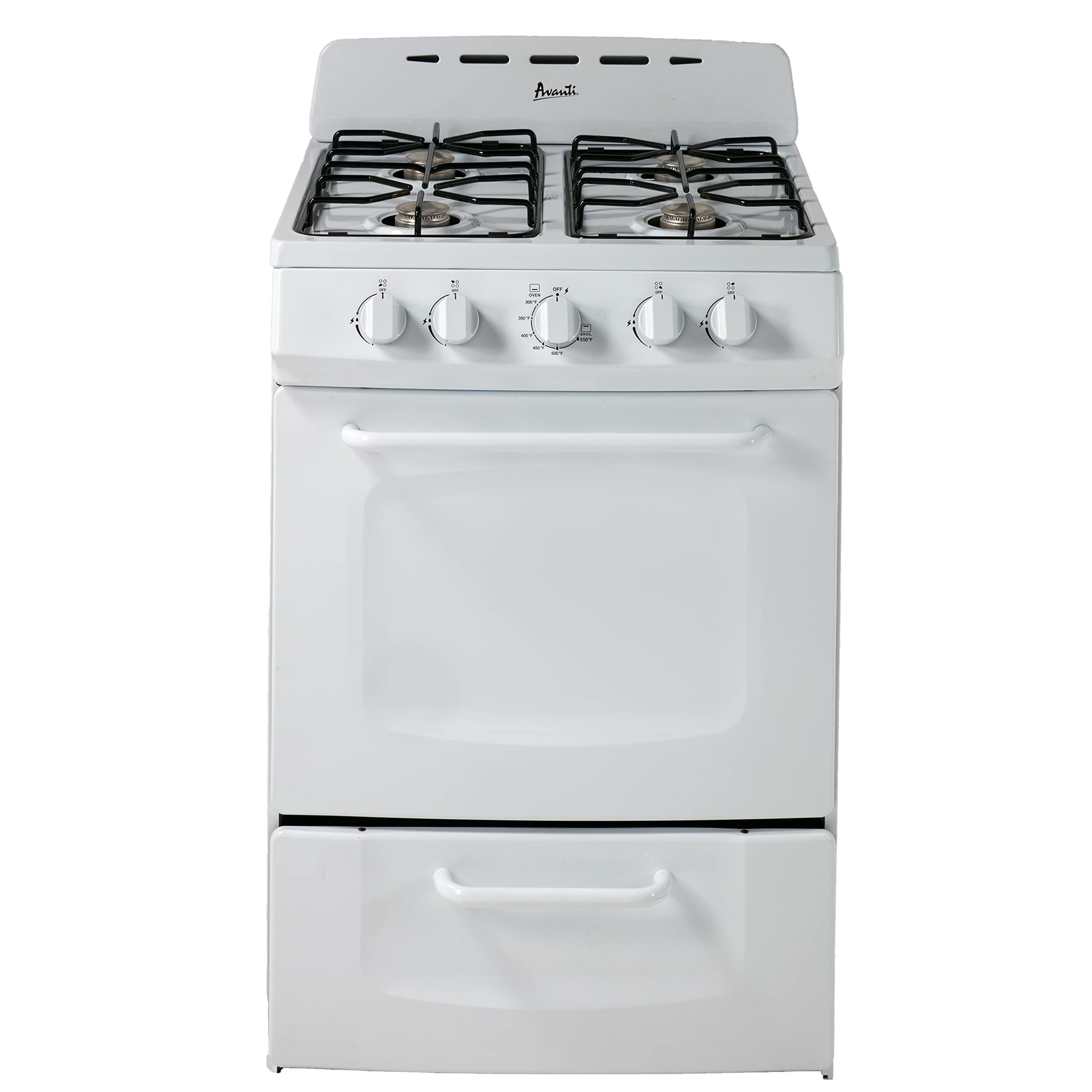 Avanti Gas Range Oven, Compact Freestanding Design, 2.6-Cu.Ft. Capacity 4 Sealed