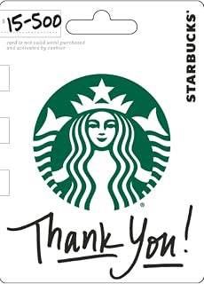 Starbucks Thank You Physical Gift Card - $50