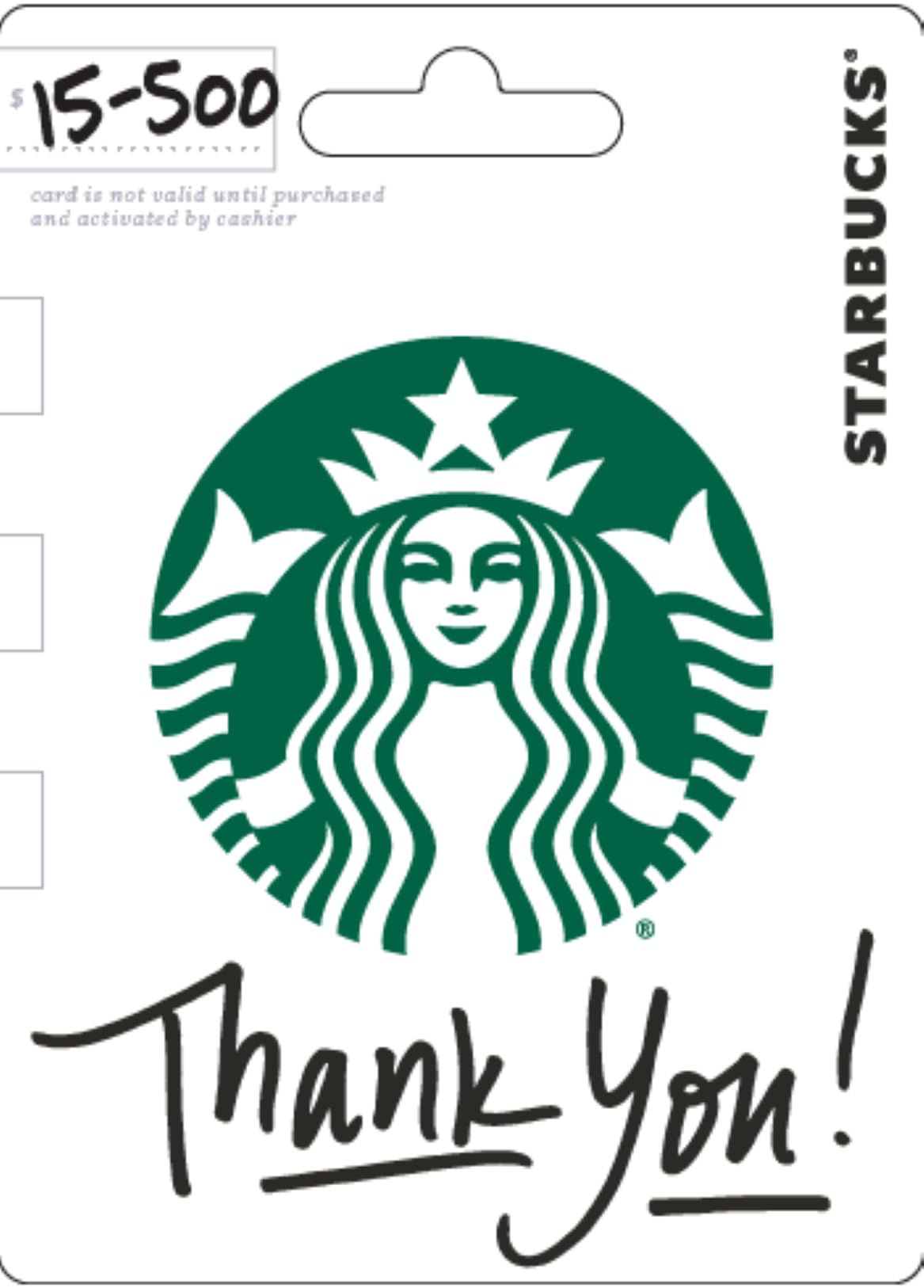 Starbucks Thank You Physical Gift Card - $50