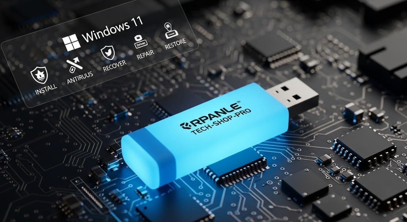 Tech-Shop-pro Compatible with install Key Included USB For Windows 11 pro OEM Ve