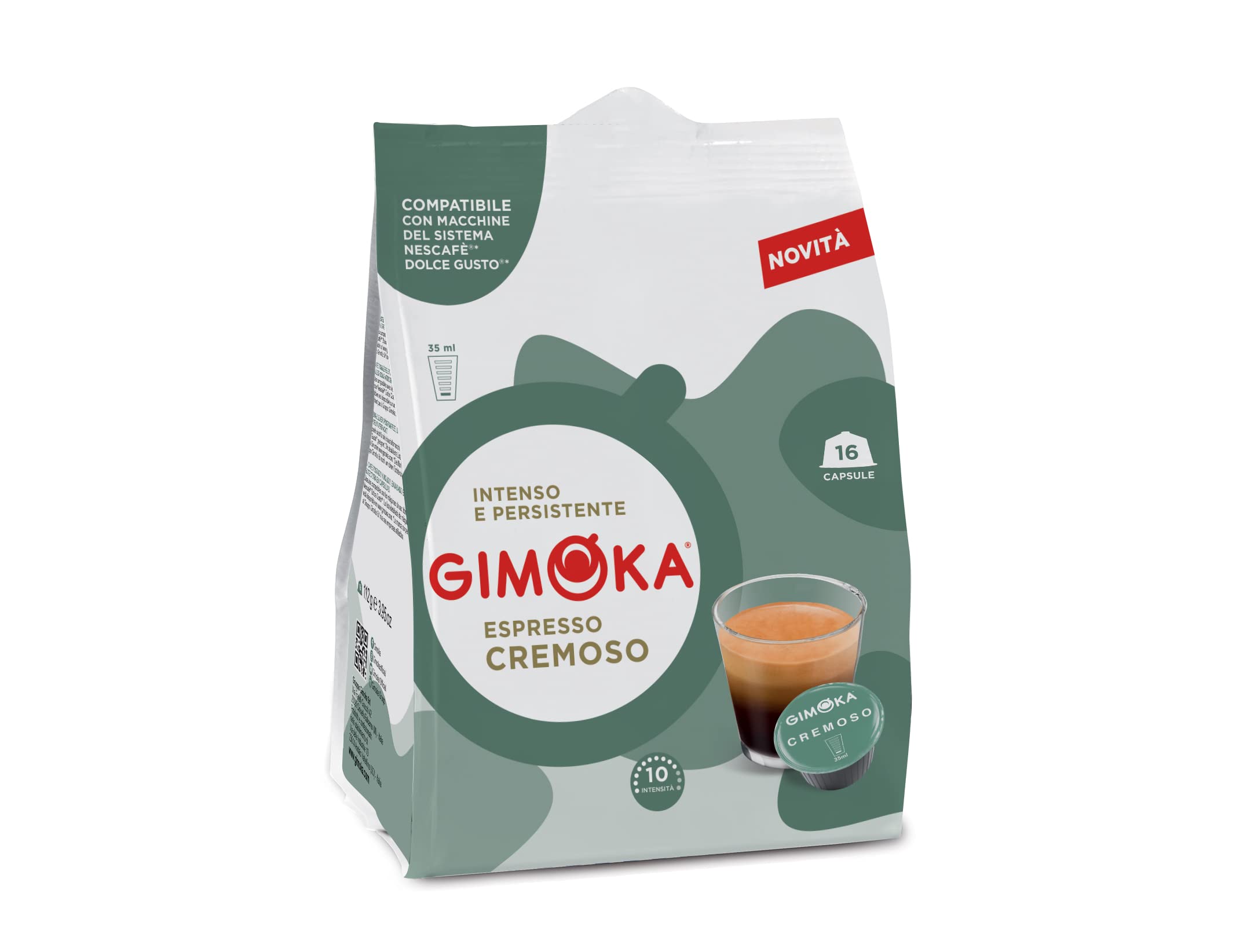 Gimoka - 64 Capsules Compatible with Nescafé®* Dolce Gusto® Coffee Machine* - Cr