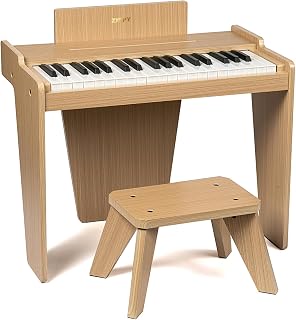 ZIPPY Kids Piano Keyboard, 37 Keys Digital Piano for Kids, Music Educational Instrument Toy, Wood Piano for Toddlers Girls Boys (Oak Basic)