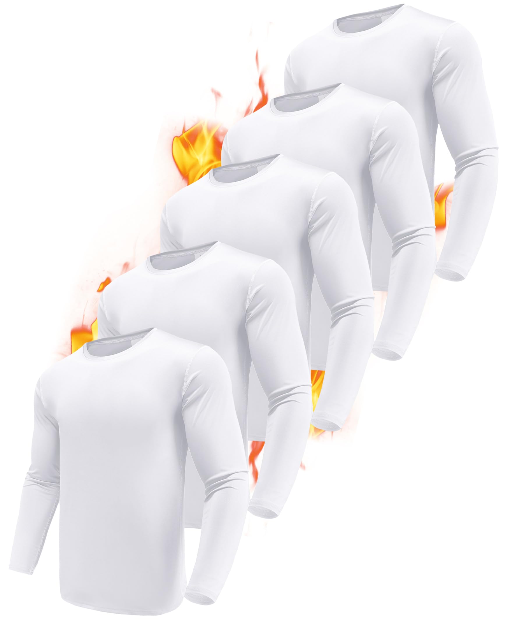 Boyzn Men's 1, 3 or 5 Pack Performance Long Sleeve T-Shirts, Quick Dry UPF 50+ S