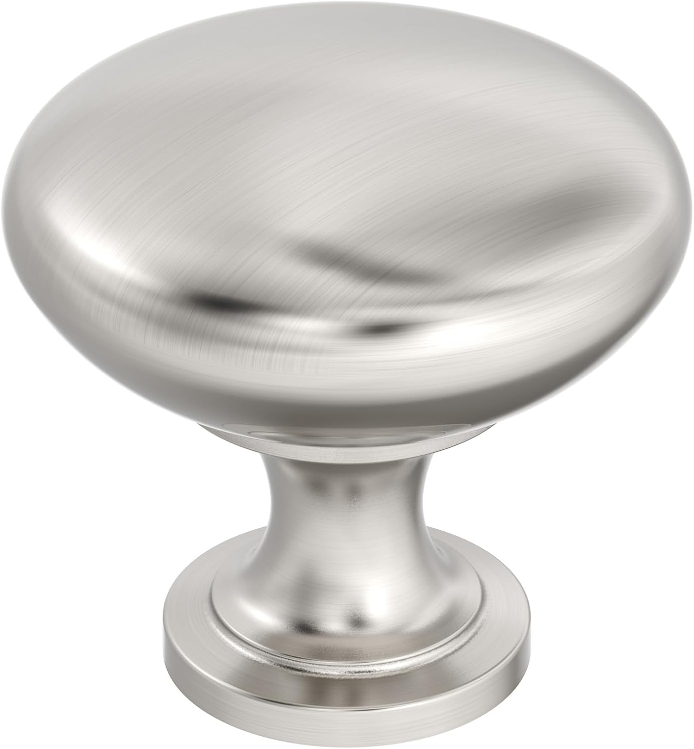 Amerock 10 Pack 1-1/4" Round Edona Satin Nickel Cabinet Knob | Durable Zinc draw