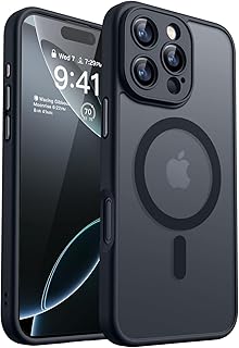 CANSHN Magnetic Case for iPhone 16 Pro Max, Black