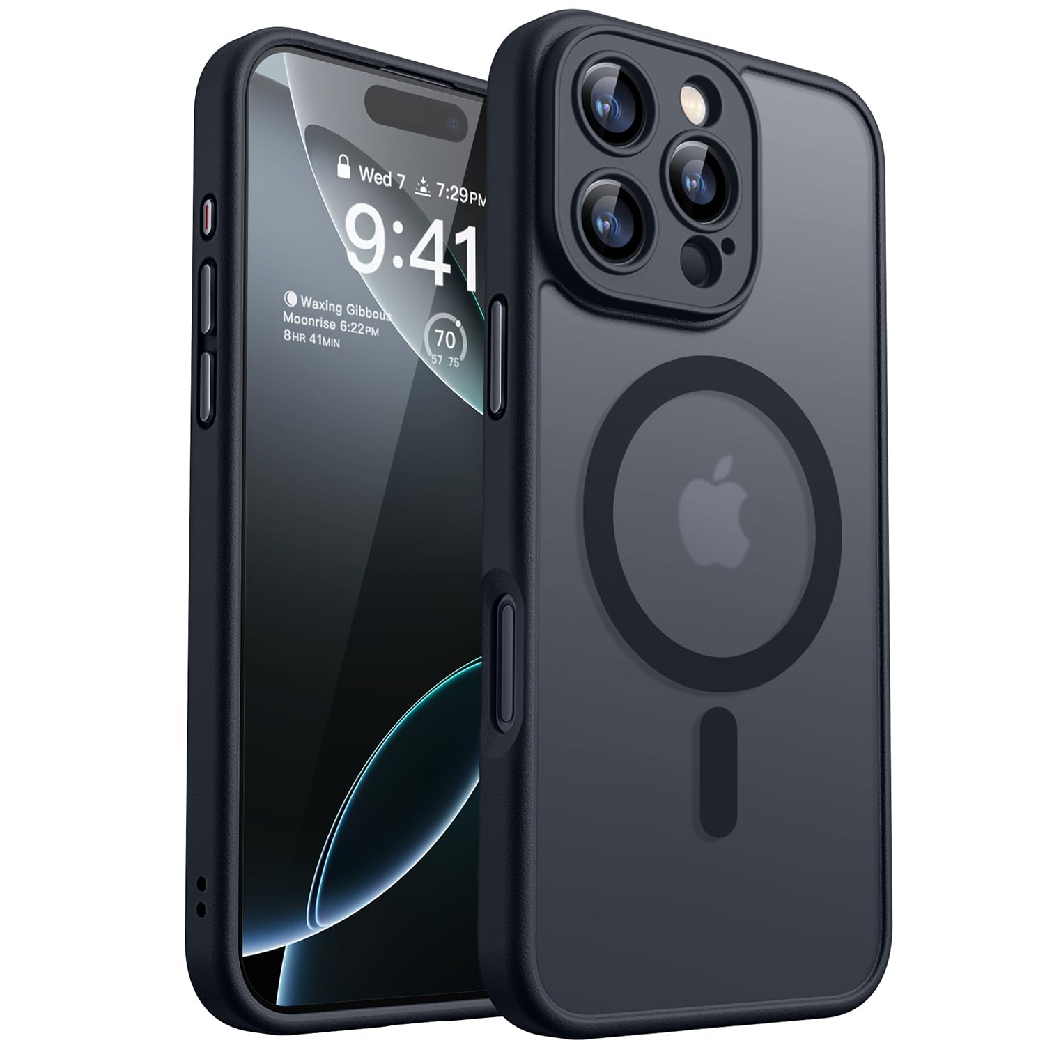 CANSHN Magnetic Case for iPhone 16 Pro Max, Black