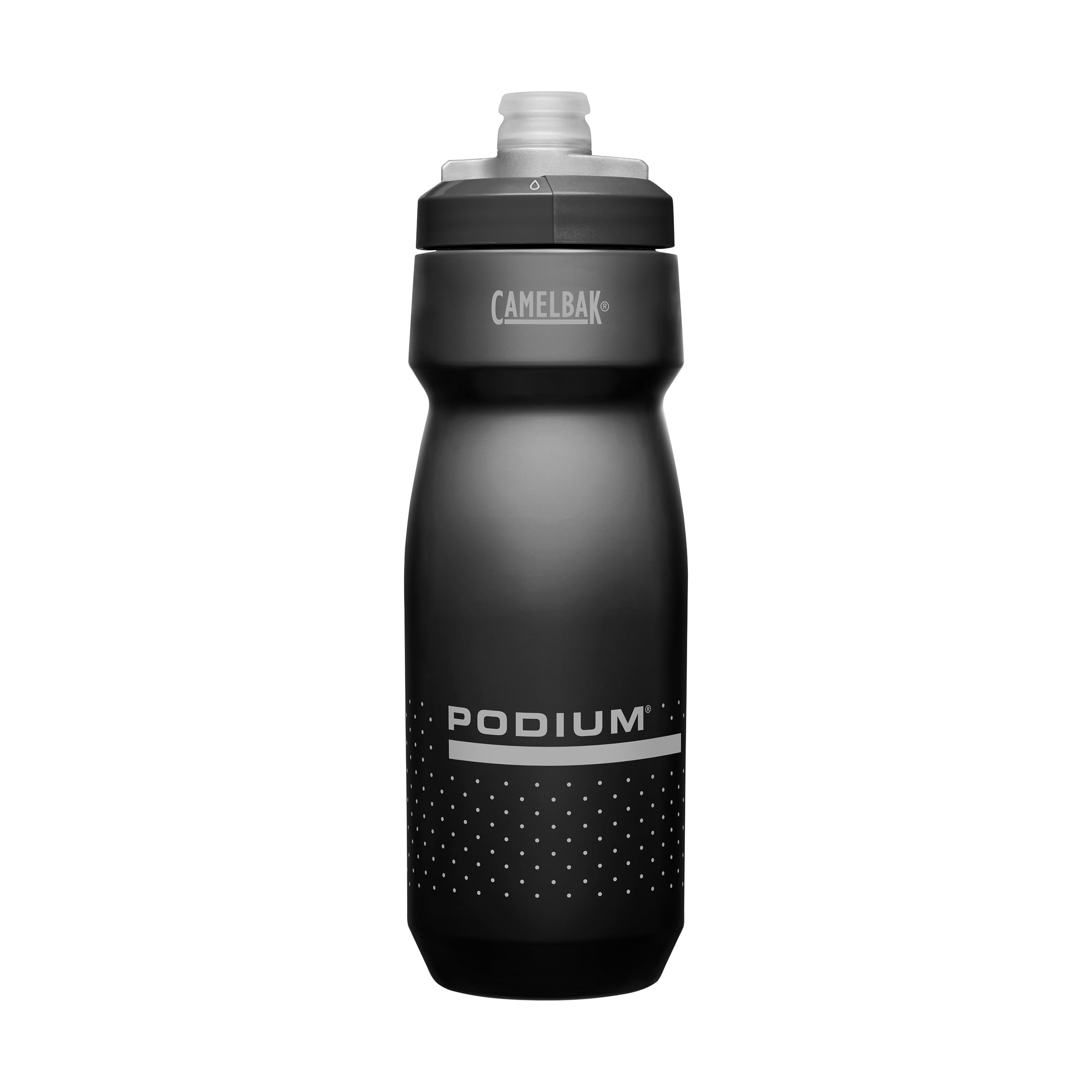 CamelBak Podium Water Bottle 24oz, Black | Easy Squeeze Design, High Flow Self S