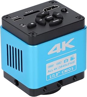 4K HD Microscope Camera 8.3MP 3840 x 2160 Resolution USB Industrial Microscope Camera for Digital Video and Photo