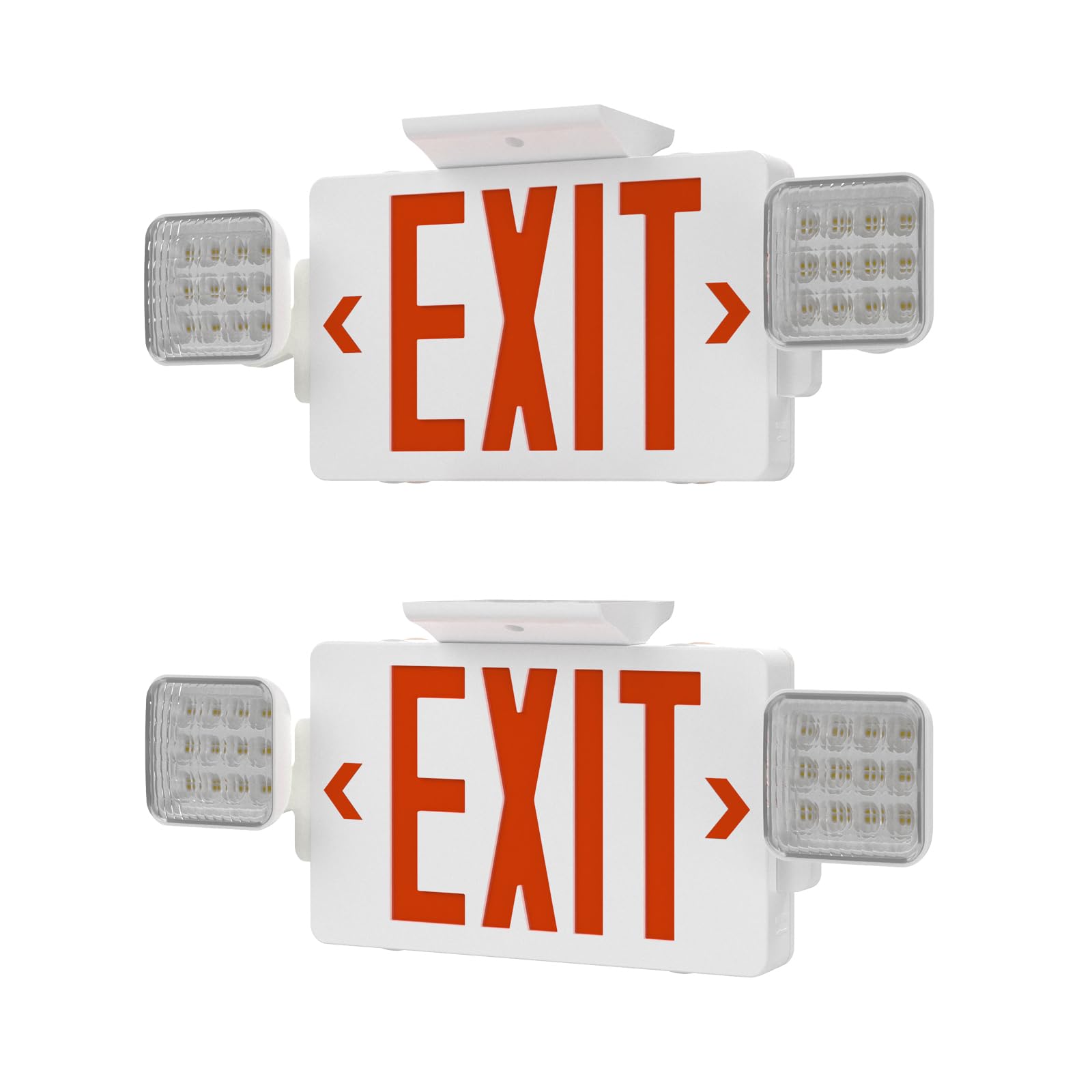RMCLUX 2 Pack LED Exit Sign with Emergency Lights,UL 924,Battery Backup | ETL li